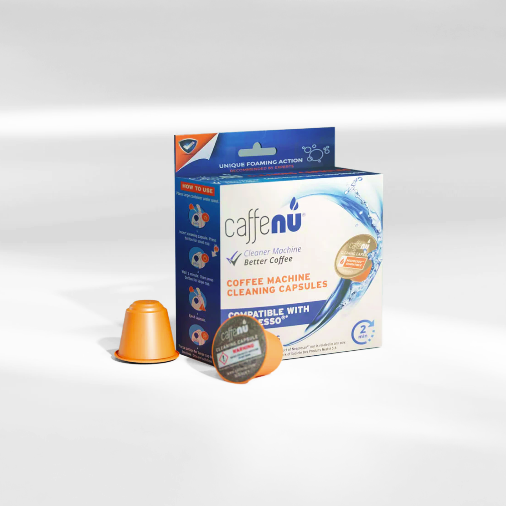 European format machine cleaning capsules