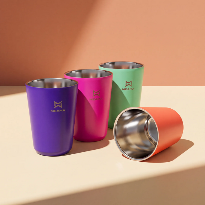 Large metal mugs